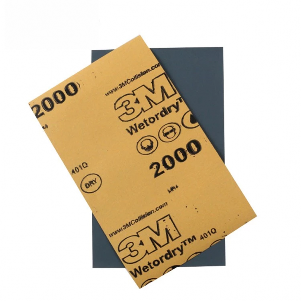 1 papier abrasif - Micro grain fin 2000 3M Wetordry 02049